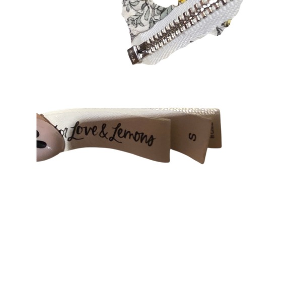 For Love & Lemons Esme Cotton SET Floral Print Halter Crop Top Shorts Set - Picture 5 of 6